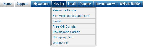 Unified Account Control Panel Navigation
